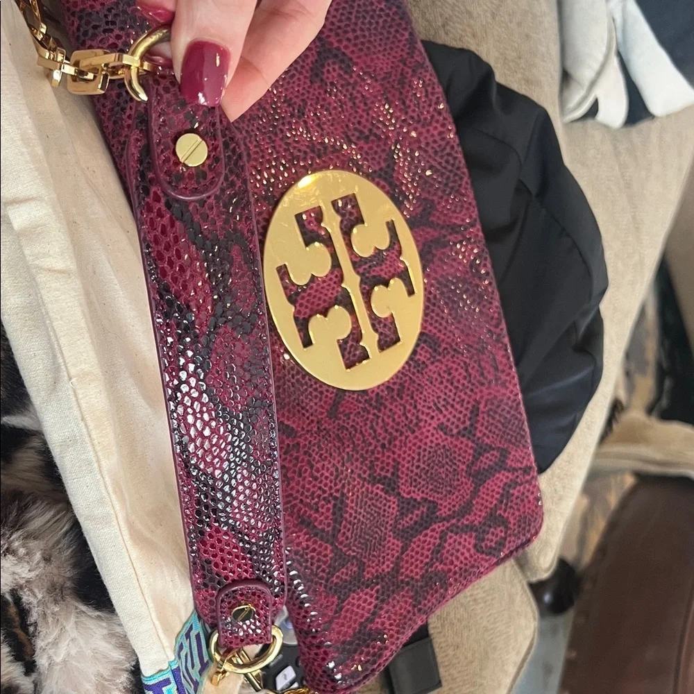Tory Burch Reva Snakeskin Bag